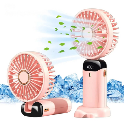 AirFlexi – Faltbarer Mini Ventilator mit Display und Telefonständer
