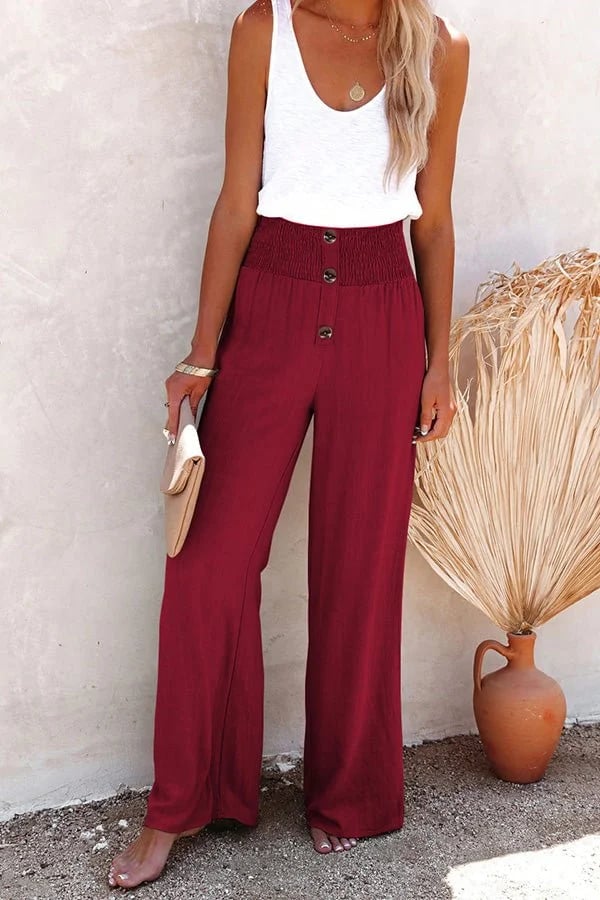 Talia – Hoch taillierte Sommerhose mit weitem Bein für mühelosen Style