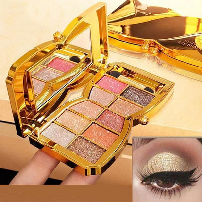 LuxeGlitters – Glitzer-Lidschattenpalette mit 10 Farbtönen für strahlende Looks