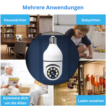 SpyBulb - 360°-Panorama-Glühbirnenkamera mit HD-Video und Bewegungserkennung