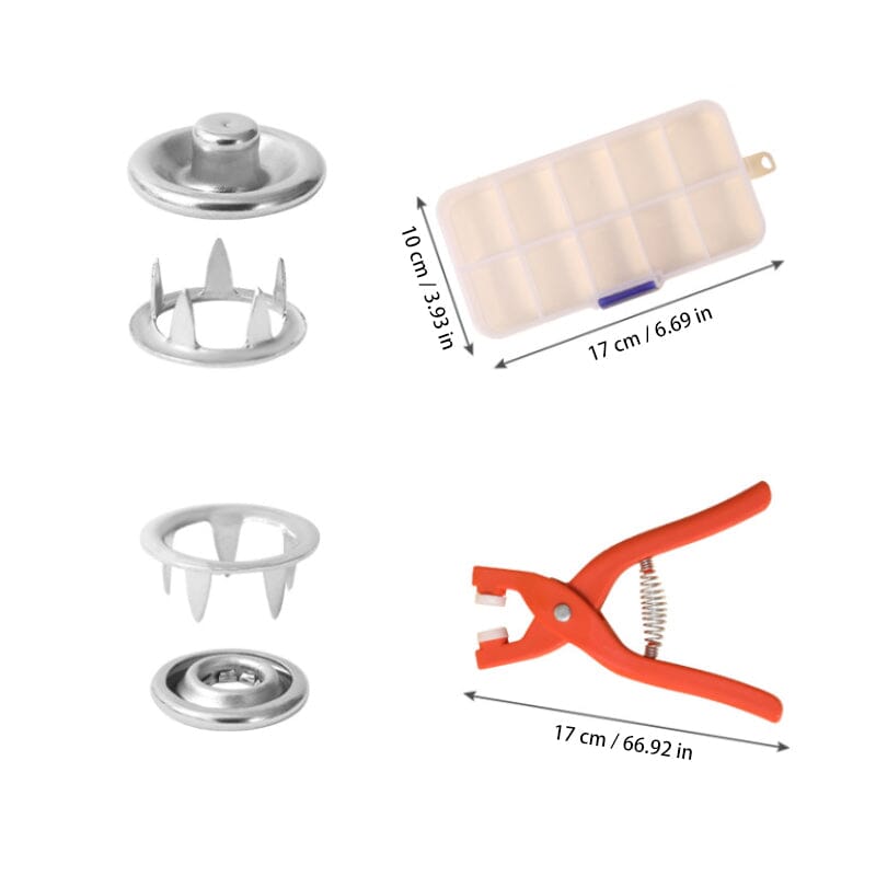SnapButton – Multi-Purpose Fastener Replacement Kit with Tools