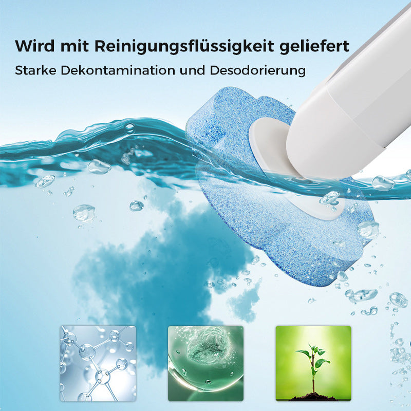 PureScrub – Hygienische, berührungsfreie Toilettenreinigung mit frischen Schwammköpfen