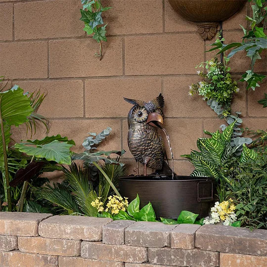 AquaNest – Gartenbrunnen mit Tiermotiv und gestuftem Becken-Design