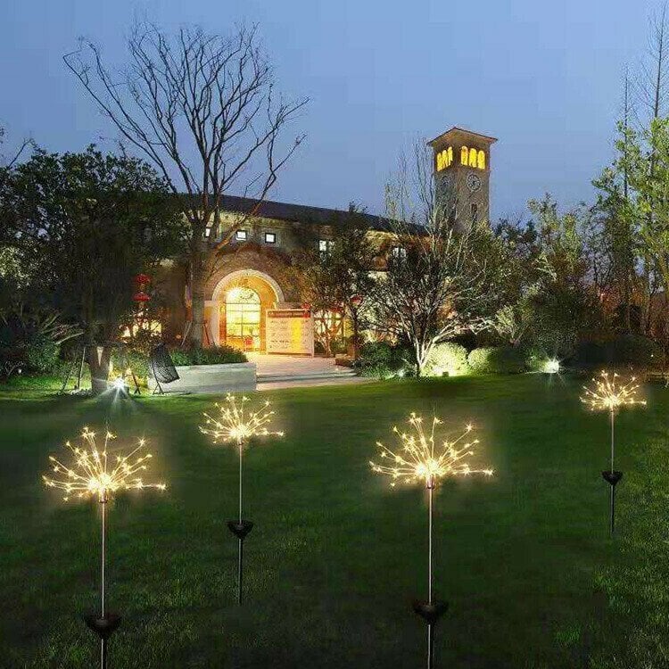 LumiSpark – Solarbetriebene Lichterkette in Feuerwerksform für magisches Leuchten im Freien