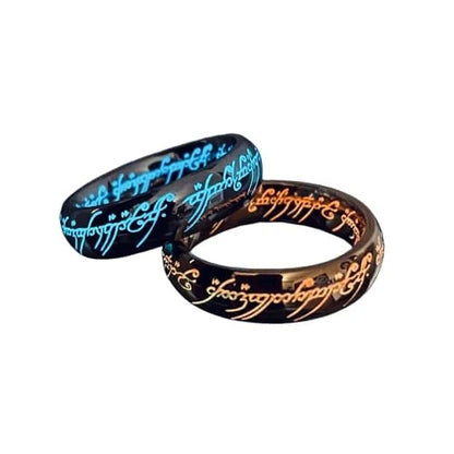 GlowRing – Im Dunkeln leuchtender Ring mit bunt leuchtenden Runen