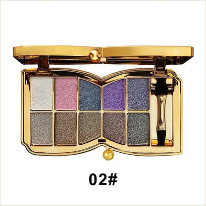 LuxeGlitters – Glitzer-Lidschattenpalette mit 10 Farbtönen für strahlende Looks