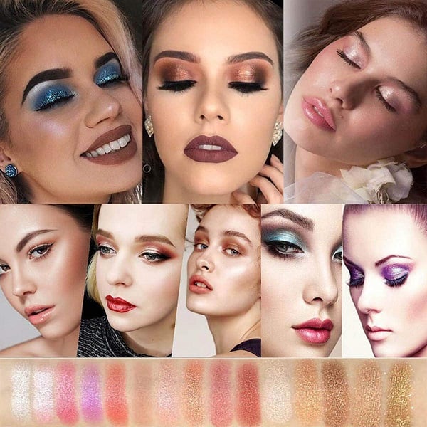 LuxeGlitters – Glitzer-Lidschattenpalette mit 10 Farbtönen für strahlende Looks