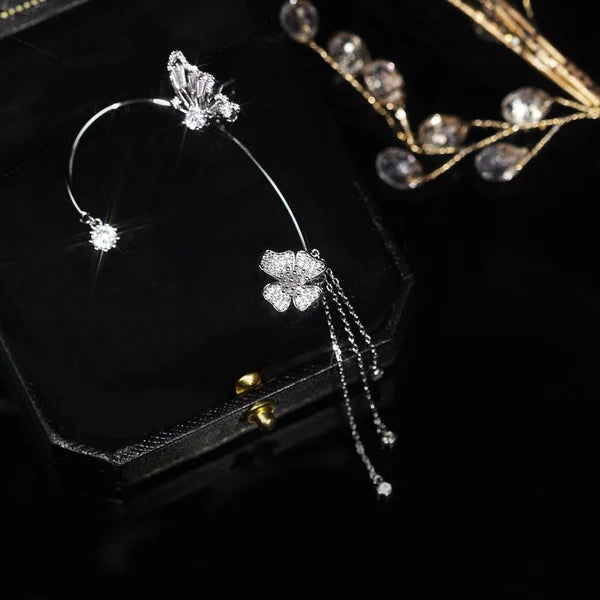 Lila – Butterfly Zirkon Ohrringe Set für zeitlose Eleganz