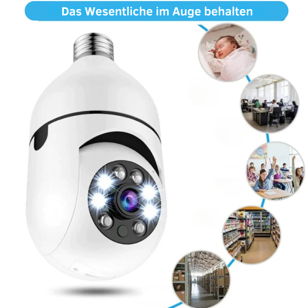 SpyBulb - 360°-Panorama-Glühbirnenkamera mit HD-Video und Bewegungserkennung