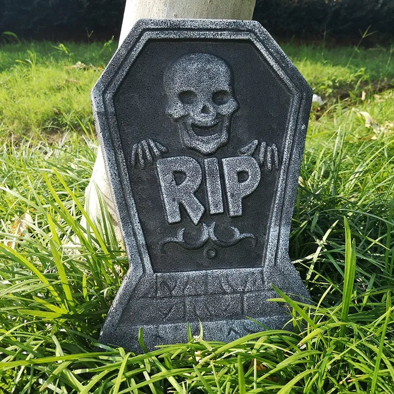 TombPro – Schaumstoff-Grabstein-Dekoration mit verwittertem Stein-Look