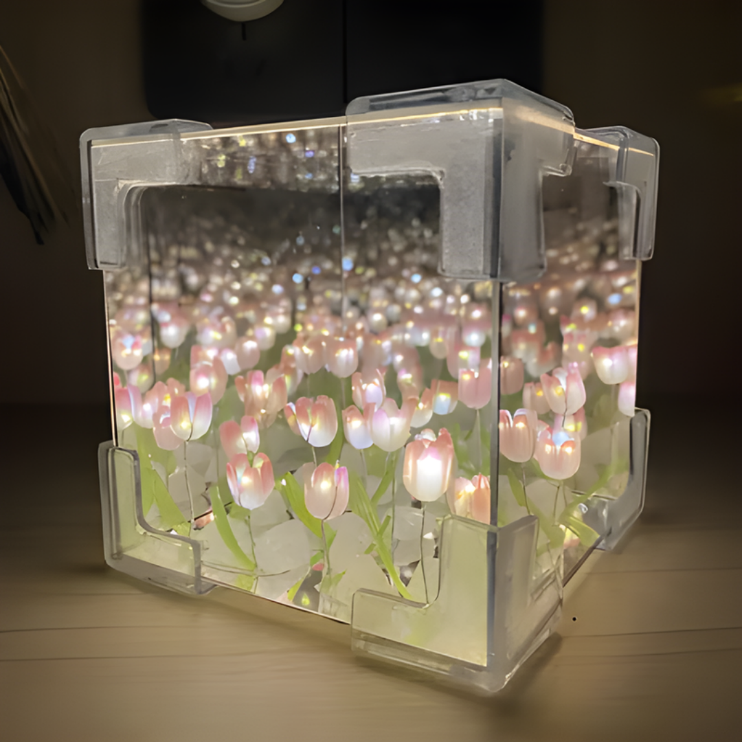 FloraShine – Tulpenblüten-Lichtbox für magische Wohnatmosphäre
