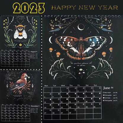 DarkForest – Mondkalender 2023 mit Originalillustrationen und Mondphasen