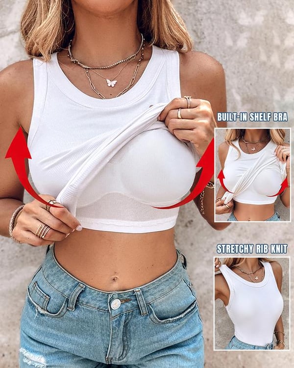 Irene – Nahtloses Tanktop mit integriertem Stütz-BH