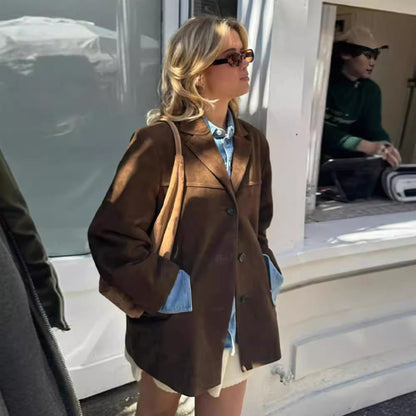 Vienna – Wildleder-Trenchcoat für eleganten Alltagsstil