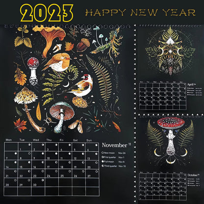 DarkForest – Mondkalender 2023 mit Originalillustrationen und Mondphasen