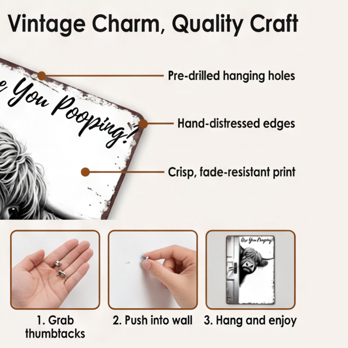 WallJoy – Badezimmer sofort mit charmanten Vintage-Schildern erhellen