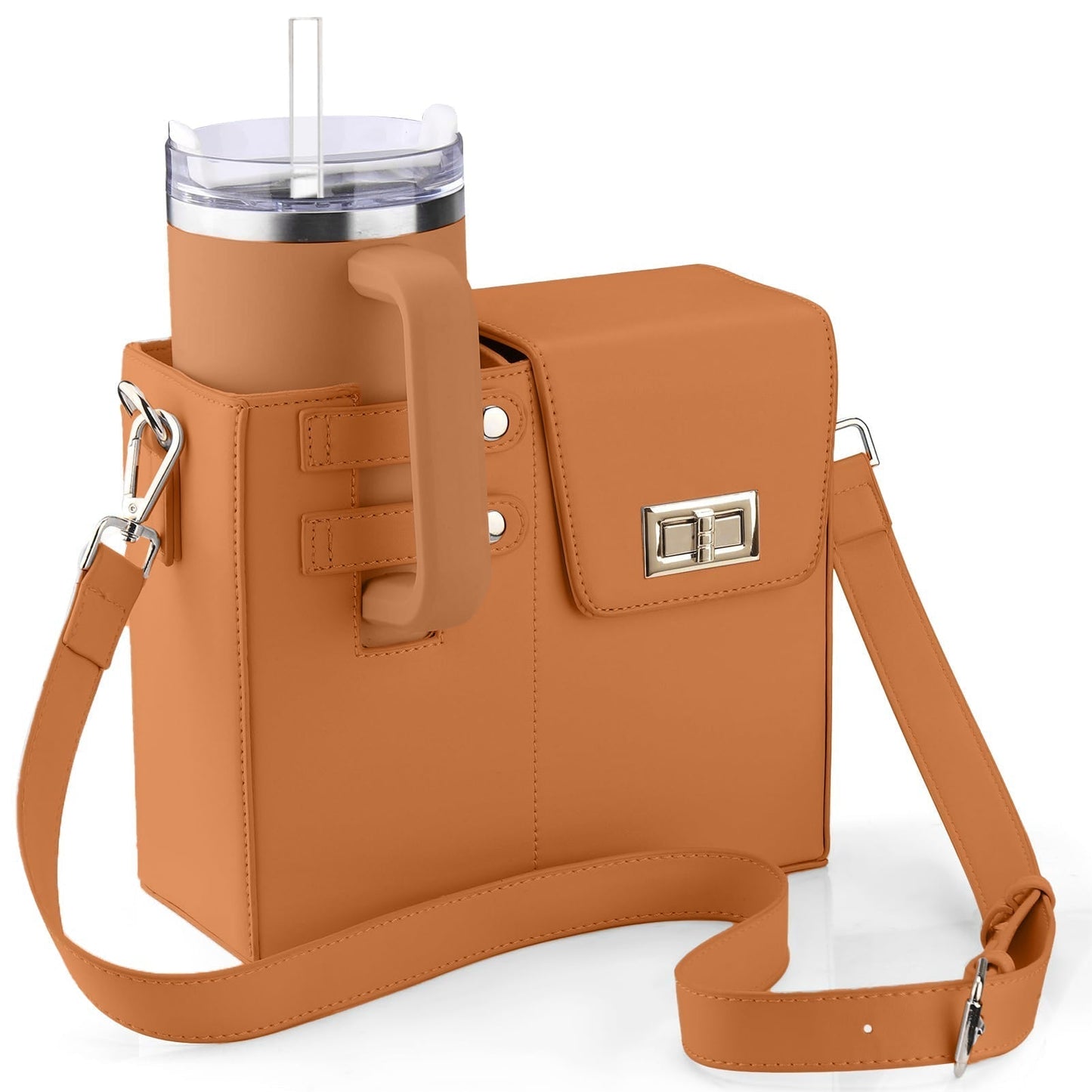 Alice – Modische Schultertasche mit Halterung für Sport-Wasserflaschen