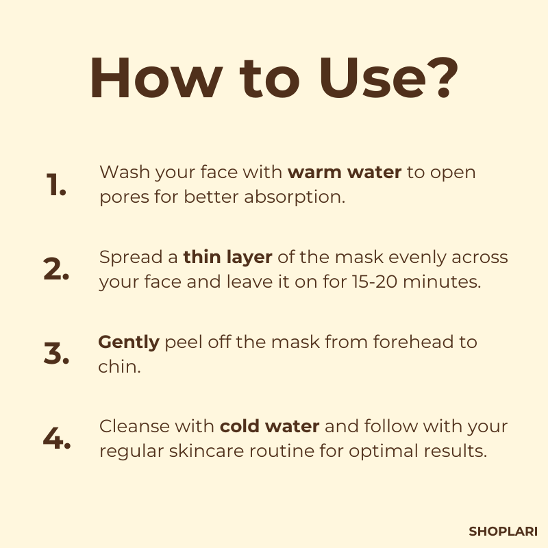 PureGlow – Gesichtsmaske mit schwarzem Tee zur Entfernung von Akne, Pigmentflecken und Mitessern