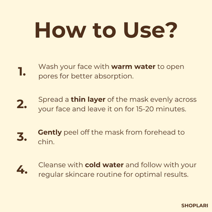 PureGlow – Gesichtsmaske mit schwarzem Tee zur Entfernung von Akne, Pigmentflecken und Mitessern