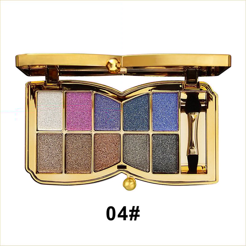 LuxeGlitters – Glitzer-Lidschattenpalette mit 10 Farbtönen für strahlende Looks