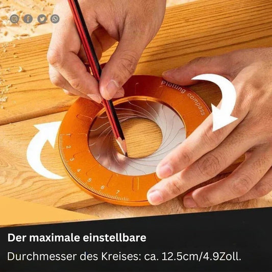 CirclePro - Einstellbares Kreiszeichnungswerkzeug für präzise und fehlerfreie Kreise