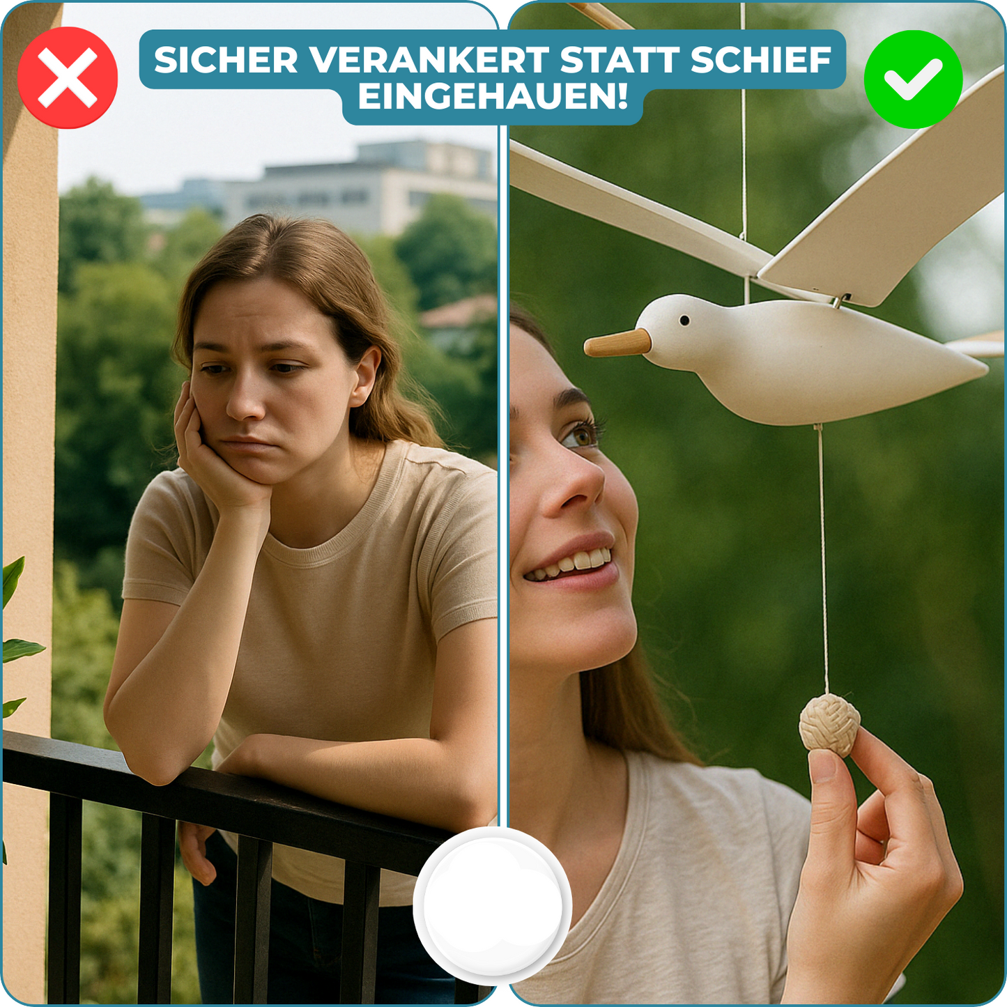 LuftMöwe – Handgefertigte Holzmöwe mit schlagenden Flügeln