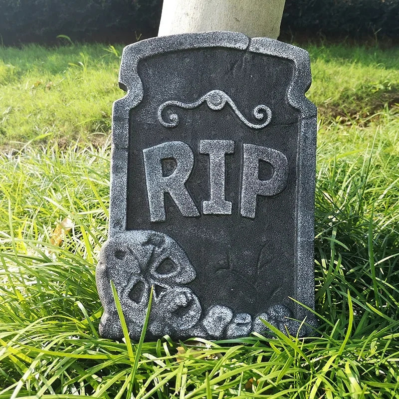 TombPro – Schaumstoff-Grabstein-Dekoration mit verwittertem Stein-Look