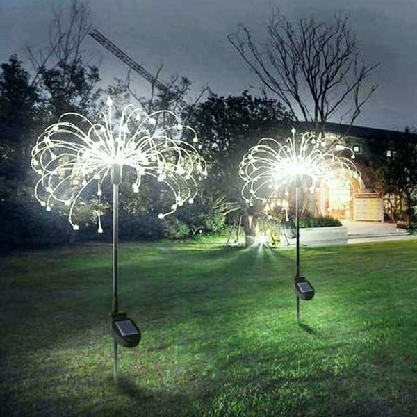 LumiSpark – Solarbetriebene Lichterkette in Feuerwerksform für magisches Leuchten im Freien