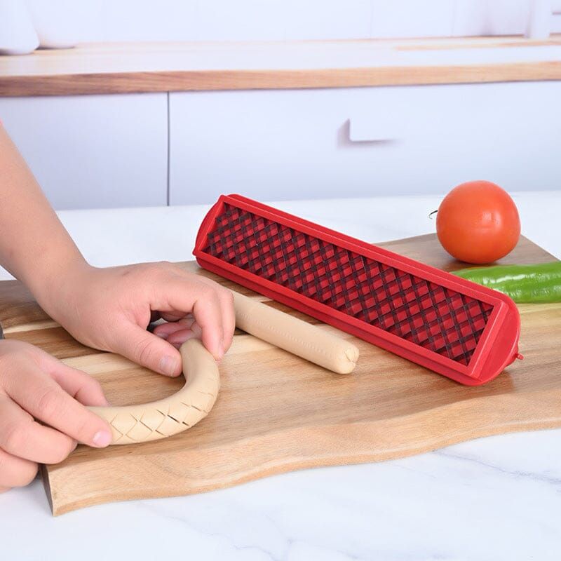 GrillMaster – Hot Dog Wurst und Schinkenschneider mit gestreiftem Messer