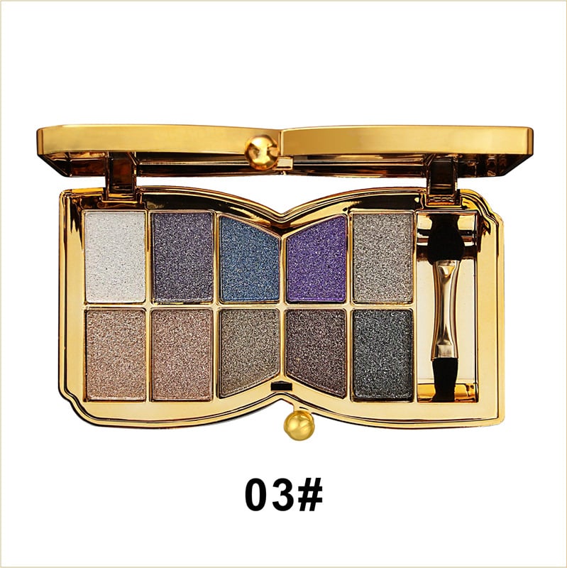 LuxeGlitters – Glitzer-Lidschattenpalette mit 10 Farbtönen für strahlende Looks