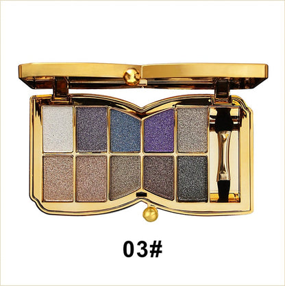 LuxeGlitters – Glitzer-Lidschattenpalette mit 10 Farbtönen für strahlende Looks