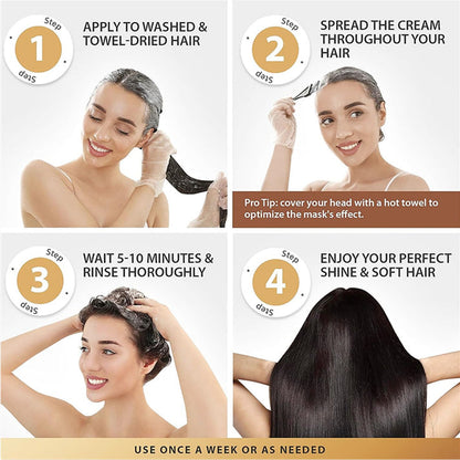 1+1 Gratis | Karseell™ Keratin-Haarmaske, revitalisiert geschädigtes Haar