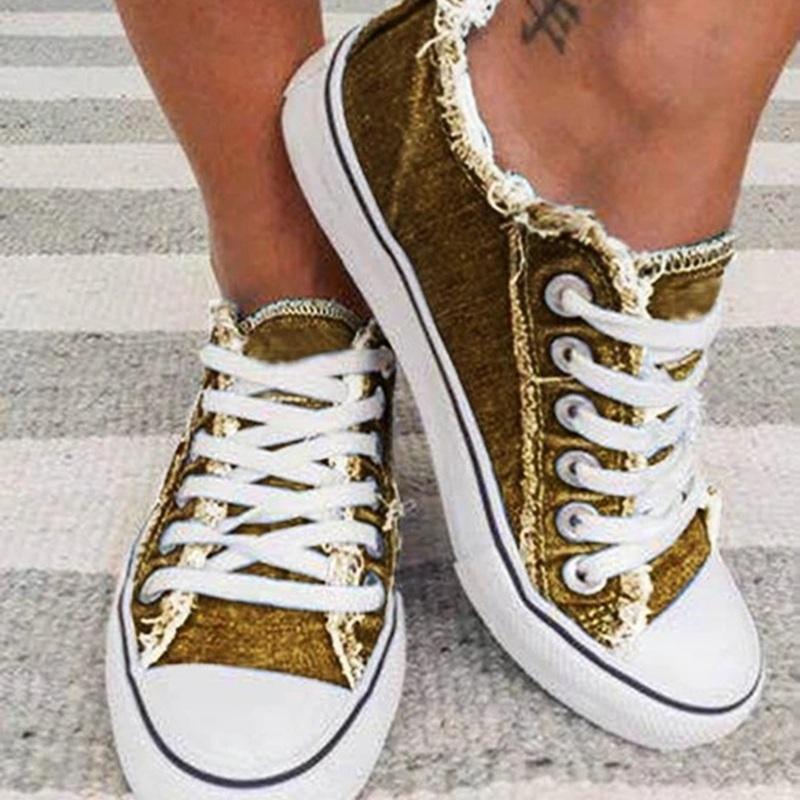 FloraWalk – Canvas-Schnürsneaker mit buntem Blumenmuster