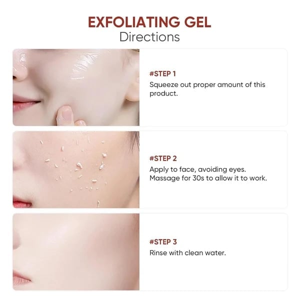 GlowEase – Peeling Gel für Gesicht und Körper für geschmeidige Haut