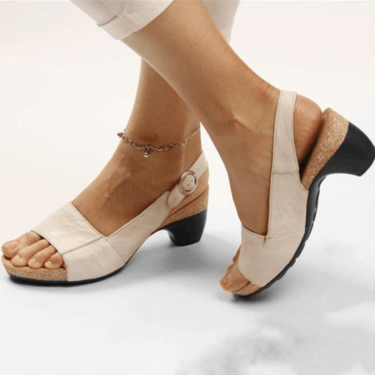 Rachel – Stylische Keilsandaletten mit klobigem Absatz und weicher Sohle