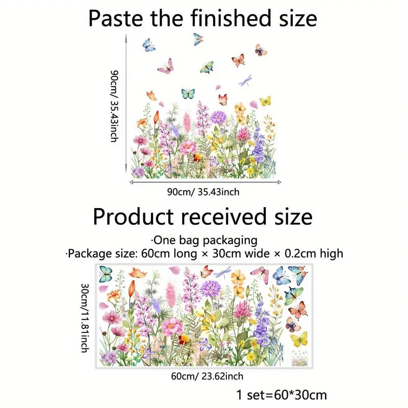 VividBlossom – Floraler Fensteraufkleber für lebendige Dekoration