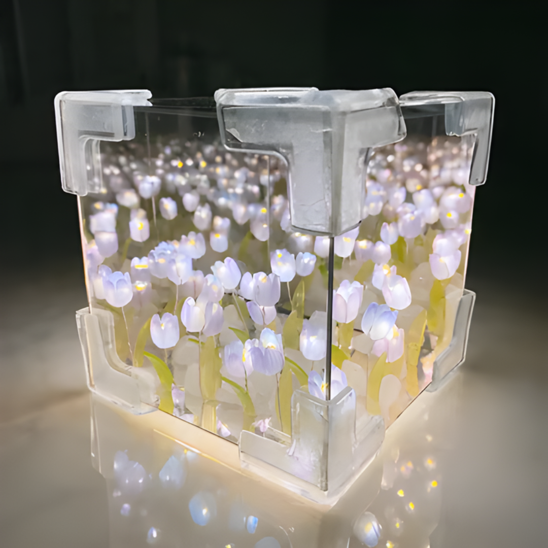 FloraShine – Tulpenblüten-Lichtbox für magische Wohnatmosphäre