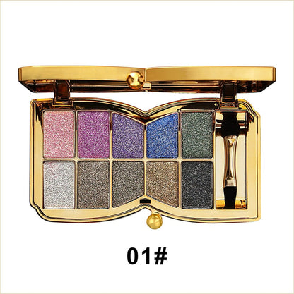 LuxeGlitters – Glitzer-Lidschattenpalette mit 10 Farbtönen für strahlende Looks