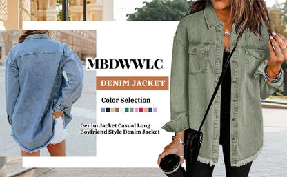 Mia – Street-Style-Jeansjacke mit Raw-Cut-Design