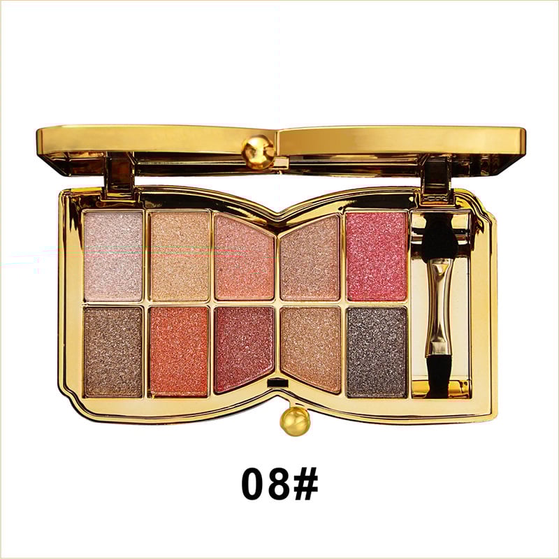 LuxeGlitters – Glitzer-Lidschattenpalette mit 10 Farbtönen für strahlende Looks