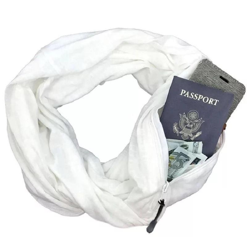 PocketShawl – Winterschal mit versteckter Tasche für Wertsachen