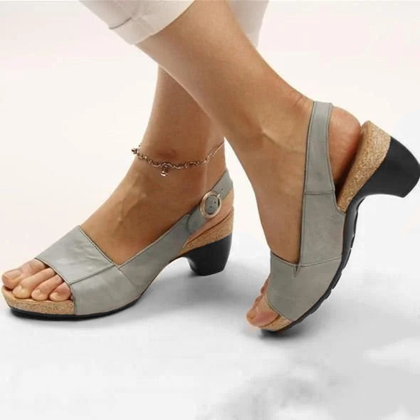 Rachel – Stylische Keilsandaletten mit klobigem Absatz und weicher Sohle