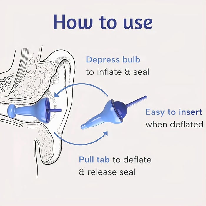 HushBuds – Aufblasbare Ohrstöpsel für komfortablen Lärm- und Wasserschutz