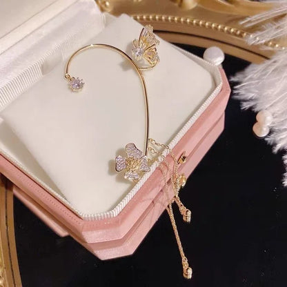 Lila – Butterfly Zirkon Ohrringe Set für zeitlose Eleganz