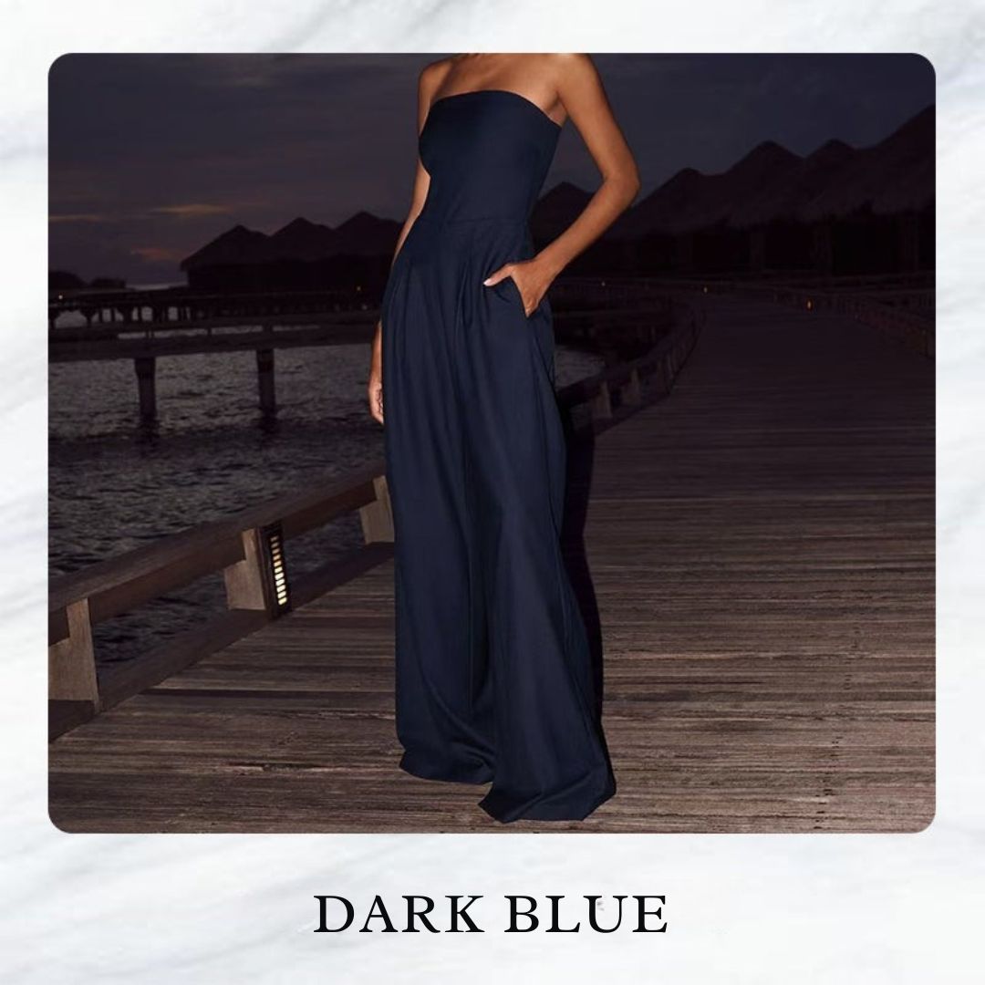 Scarlett – Lässiger ärmelloser Jumpsuit mit weitem Bein