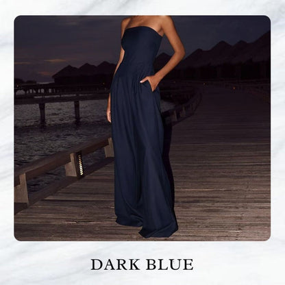 Scarlett – Lässiger ärmelloser Jumpsuit mit weitem Bein