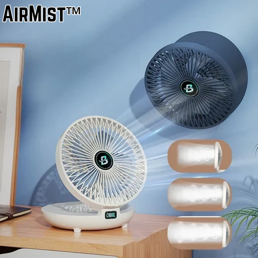 AirMist – Kompakter, tragbarer Smart-Ventilator für Kühlung überall
