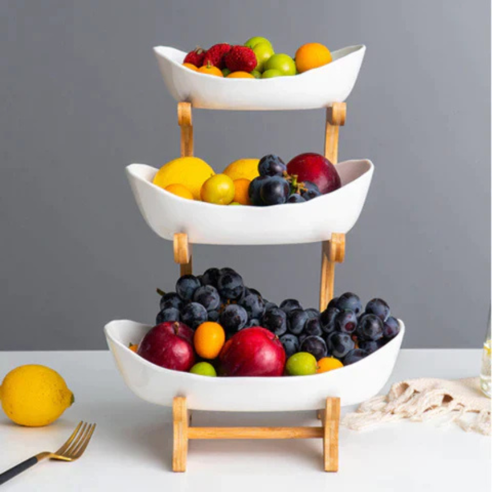 FoodStack - Obstregal mit modernem Design für platzsparende Aufbewahrung in der Küche
