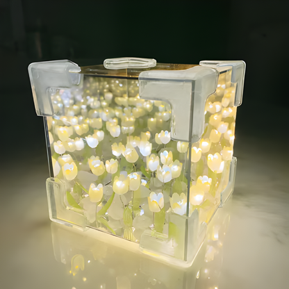 FloraShine – Tulpenblüten-Lichtbox für magische Wohnatmosphäre