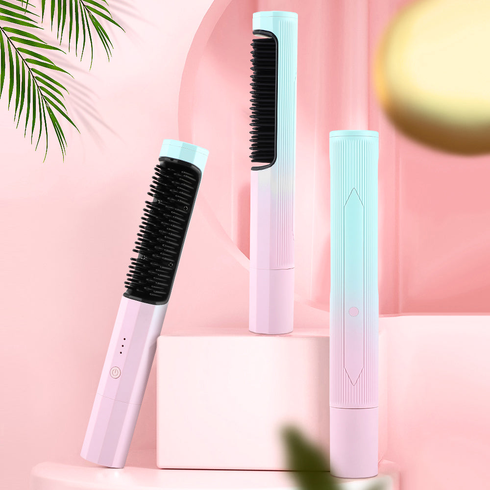 FrizzGo – Kabellose Haarglättungsbürste für glattes, krauses Styling